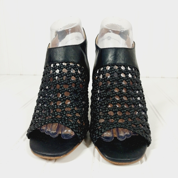 Kensie Sandria Woven Block Heeled Sandals A154 - Picture 3 of 11